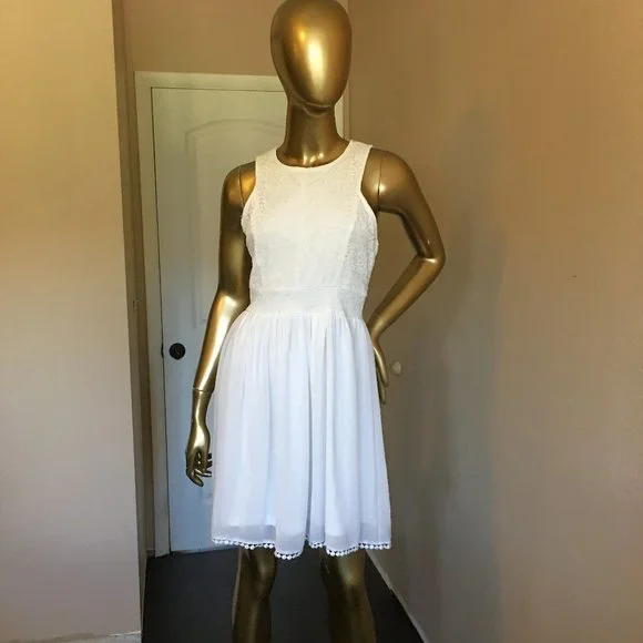 FRANCESCA'S Lace and Chiffon Skater Dress - Picture 2 of 10